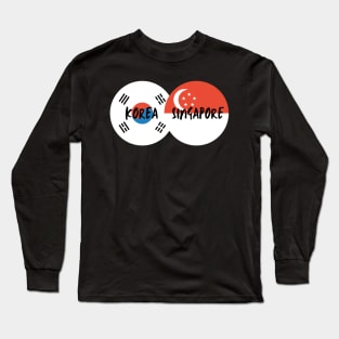 Korean Singaporean - Korea, Singapore Long Sleeve T-Shirt